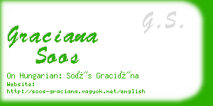 graciana soos business card